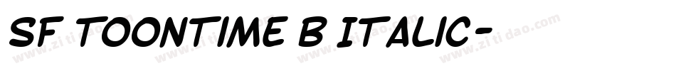 SF Toontime B Italic字体转换